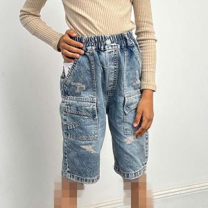 شلوارک جین بچگانه مدل S712 دخترانه و پسرانه