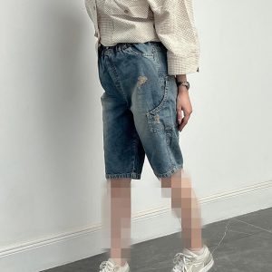 شلوارک جین تینیجری مدل L706 دخترانه و پسرانه