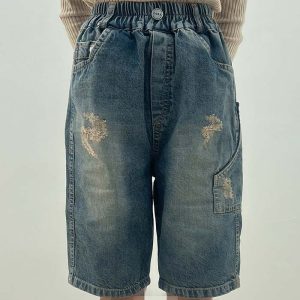 شلوارک جین بچگانه مدل S706 دخترانه و پسرانه